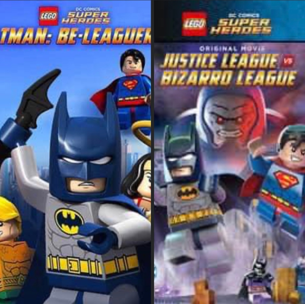 “Lego Batman Beleaguered” and “Lego Justice League vs. Bizarro League”